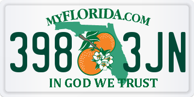 FL license plate 3983JN