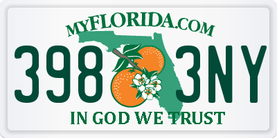 FL license plate 3983NY