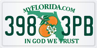 FL license plate 3983PB