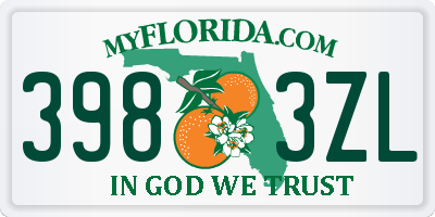 FL license plate 3983ZL