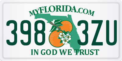 FL license plate 3983ZU