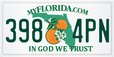 FL license plate 3984PN