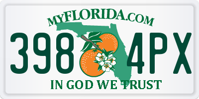 FL license plate 3984PX