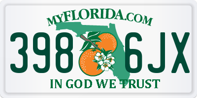 FL license plate 3986JX