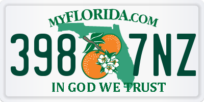 FL license plate 3987NZ