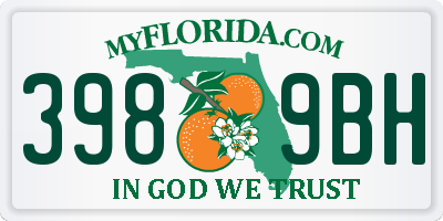 FL license plate 3989BH
