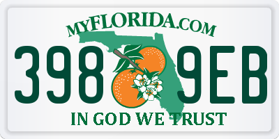 FL license plate 3989EB