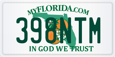 FL license plate 398NTM