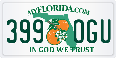 FL license plate 3990GU
