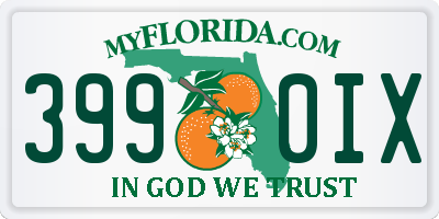 FL license plate 3990IX