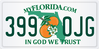 FL license plate 3990JG