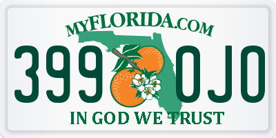 FL license plate 3990JO