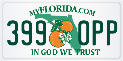 FL license plate 3990PP