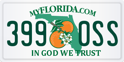FL license plate 3990SS