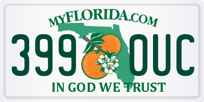 FL license plate 3990UC
