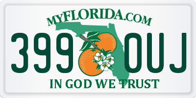 FL license plate 3990UJ
