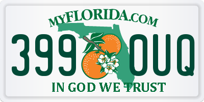 FL license plate 3990UQ