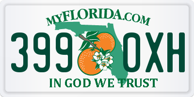 FL license plate 3990XH