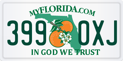 FL license plate 3990XJ