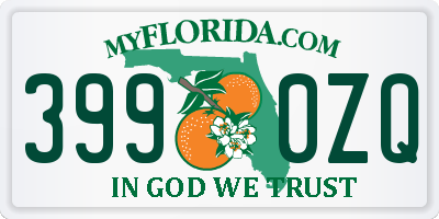 FL license plate 3990ZQ