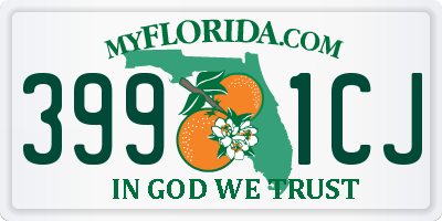 FL license plate 3991CJ