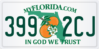 FL license plate 3992CJ