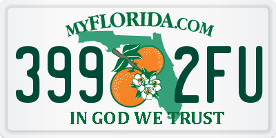 FL license plate 3992FU