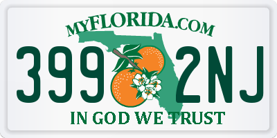 FL license plate 3992NJ