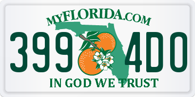 FL license plate 3994DO