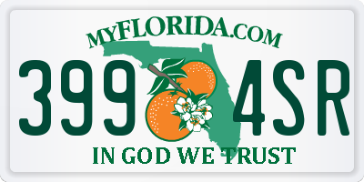 FL license plate 3994SR