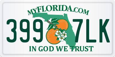 FL license plate 3997LK