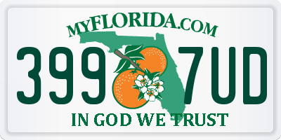 FL license plate 3997UD