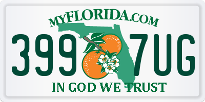 FL license plate 3997UG