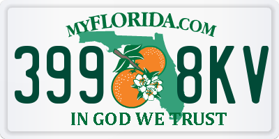 FL license plate 3998KV