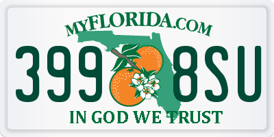 FL license plate 3998SU
