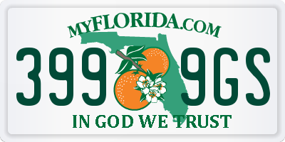 FL license plate 3999GS