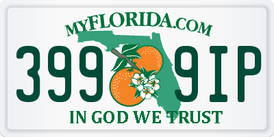FL license plate 3999IP