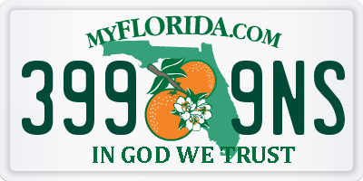FL license plate 3999NS