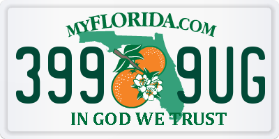 FL license plate 3999UG