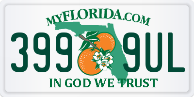 FL license plate 3999UL