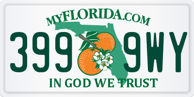 FL license plate 3999WY