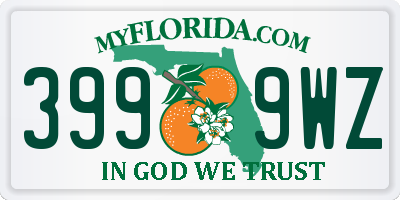 FL license plate 3999WZ