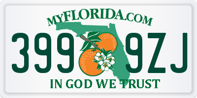 FL license plate 3999ZJ