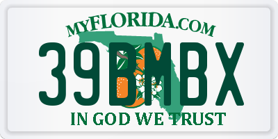 FL license plate 39BMBX