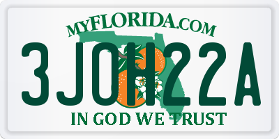 FL license plate 3JOH22A