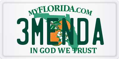 FL license plate 3MENDA