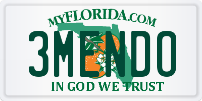 FL license plate 3MENDO