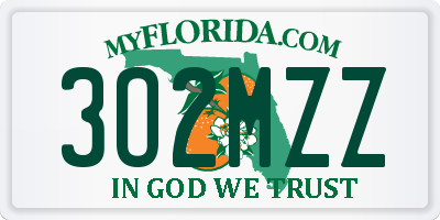 FL license plate 3O2MZZ