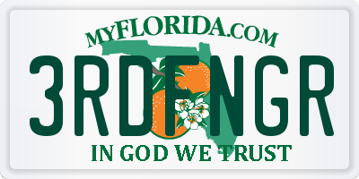 FL license plate 3RDFNGR