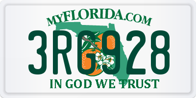 FL license plate 3RG928